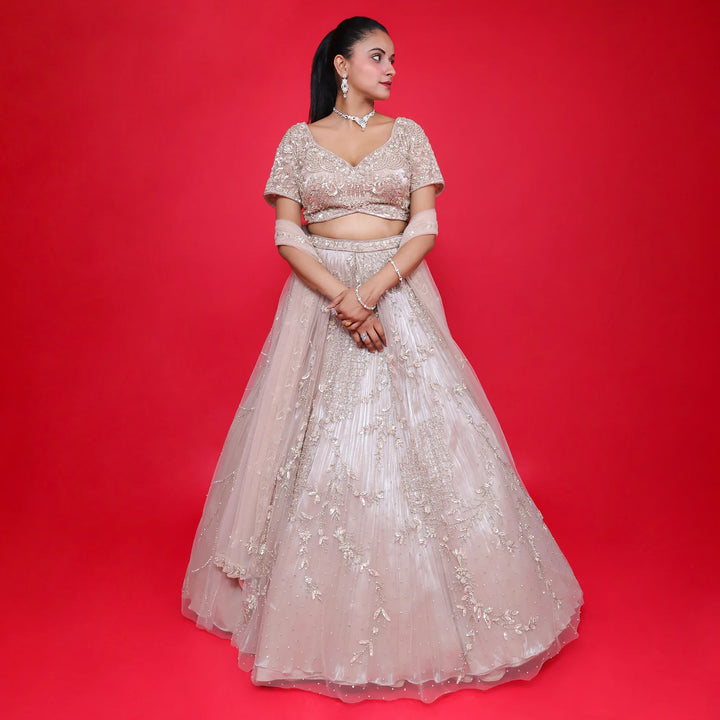 Ceremonial Indo-Western Lehenga for Elegant Occasions- Vastrachowk