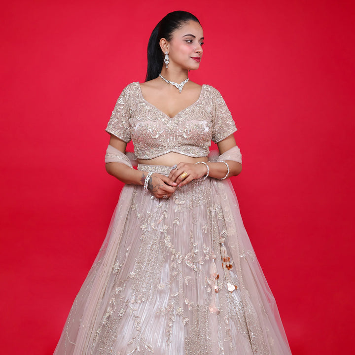 Ceremonial Indo-Western Lehenga for Elegant Occasions- Vastrachowk