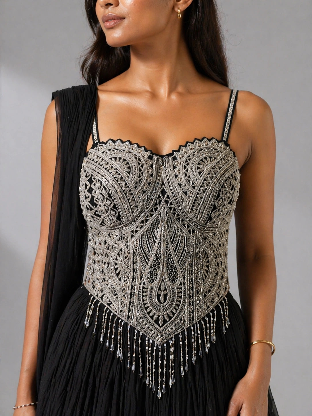 black anarkali suit
