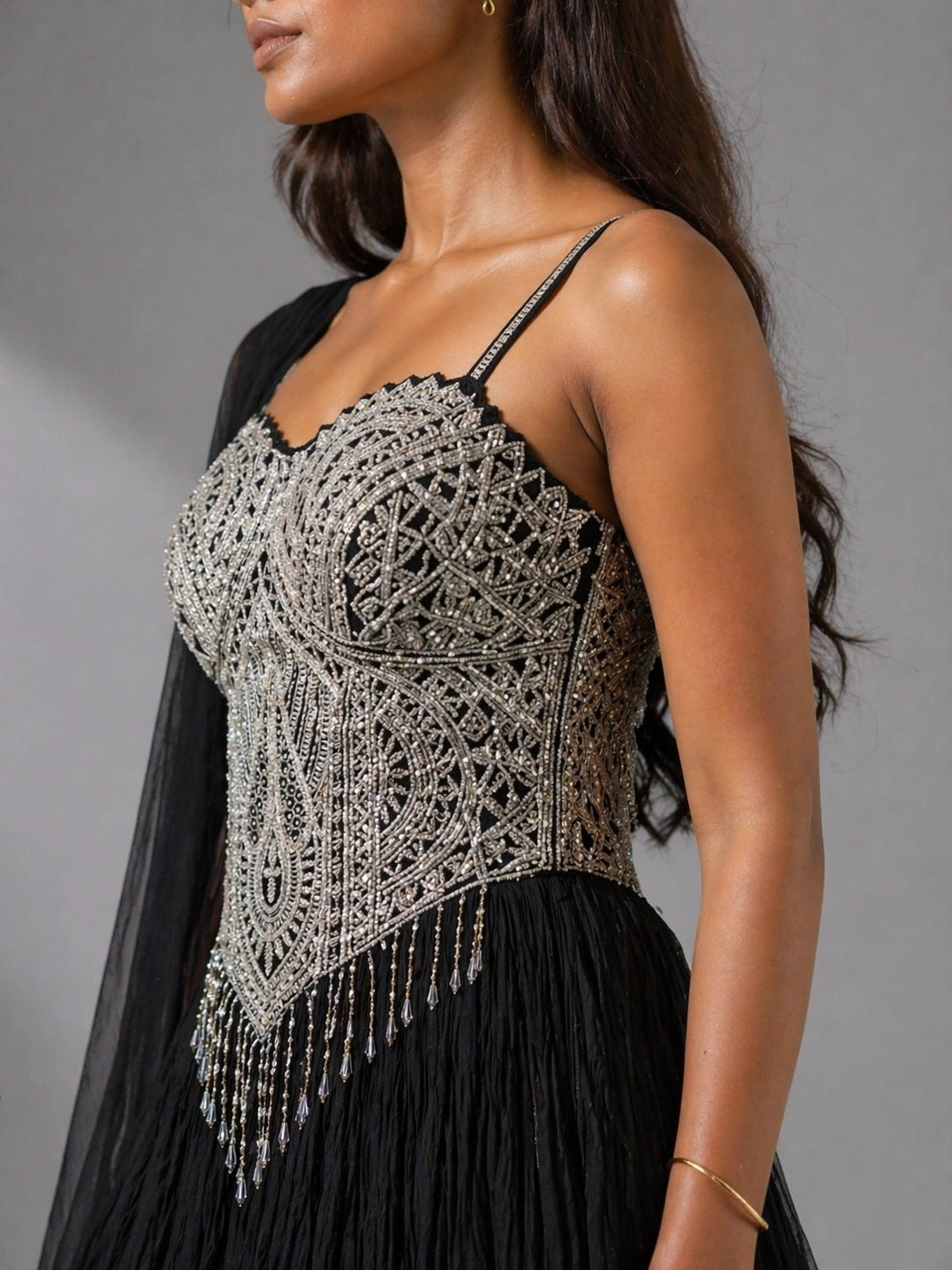 black anarkali suit