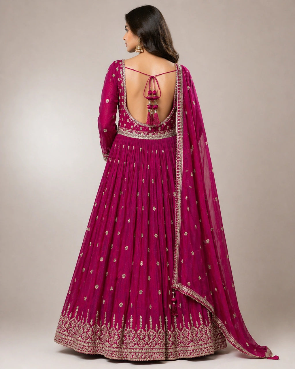 festive anarkali women,