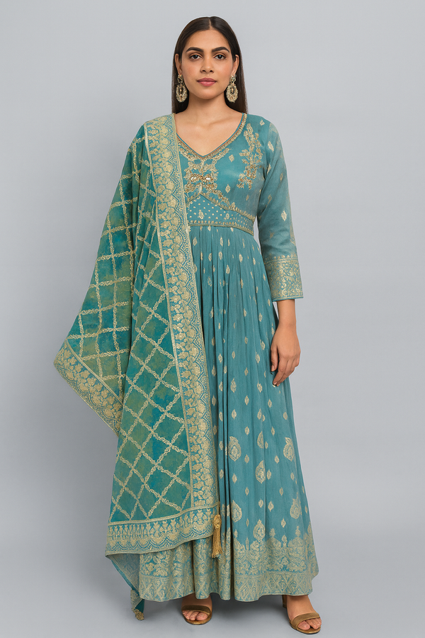 Anarkali with Alia Cut Work