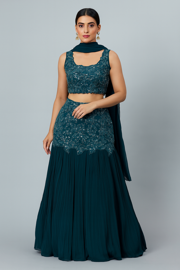 Crop Top with Fishcut Skirt