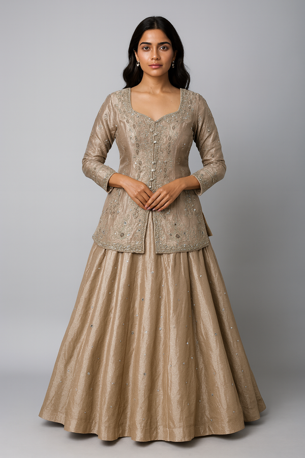 Short Kurti with Skirt