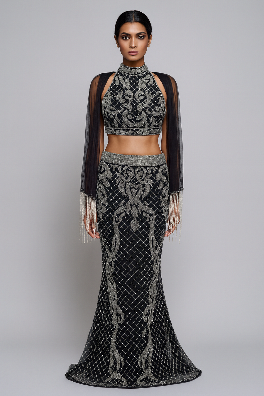 Bodycon Skirt with Crop Top