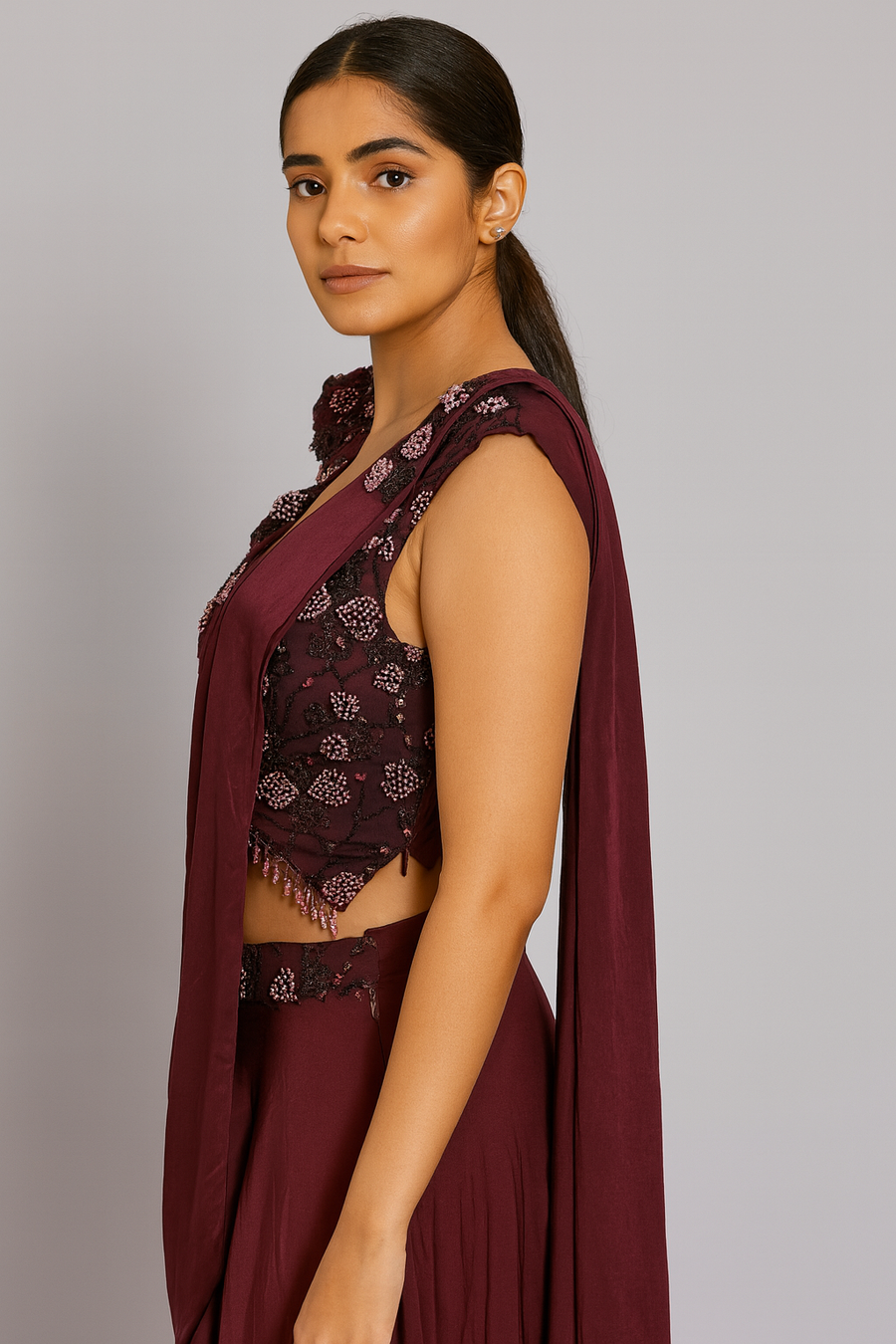 Flap Style Drape Saree