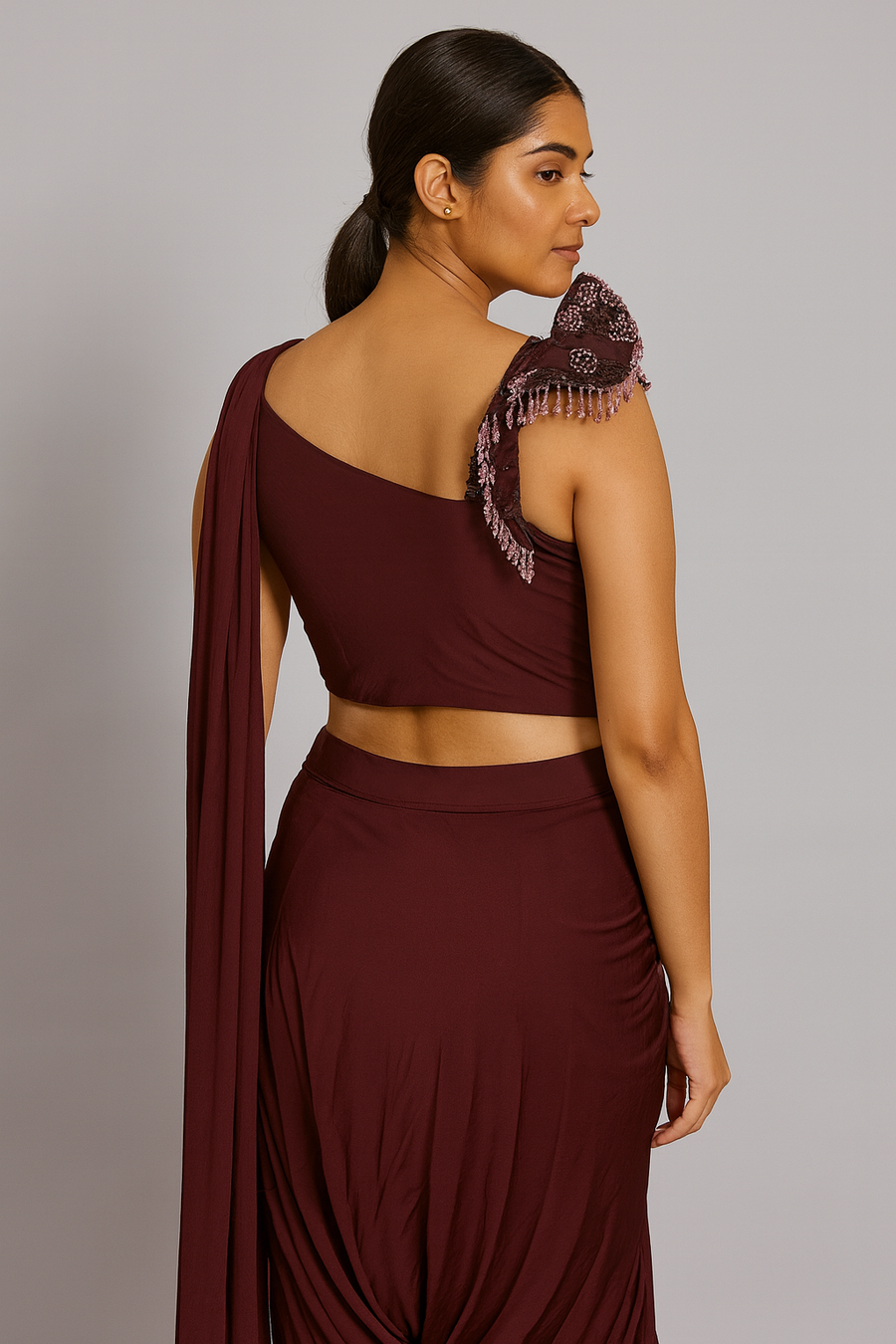 Flap Style Drape Saree