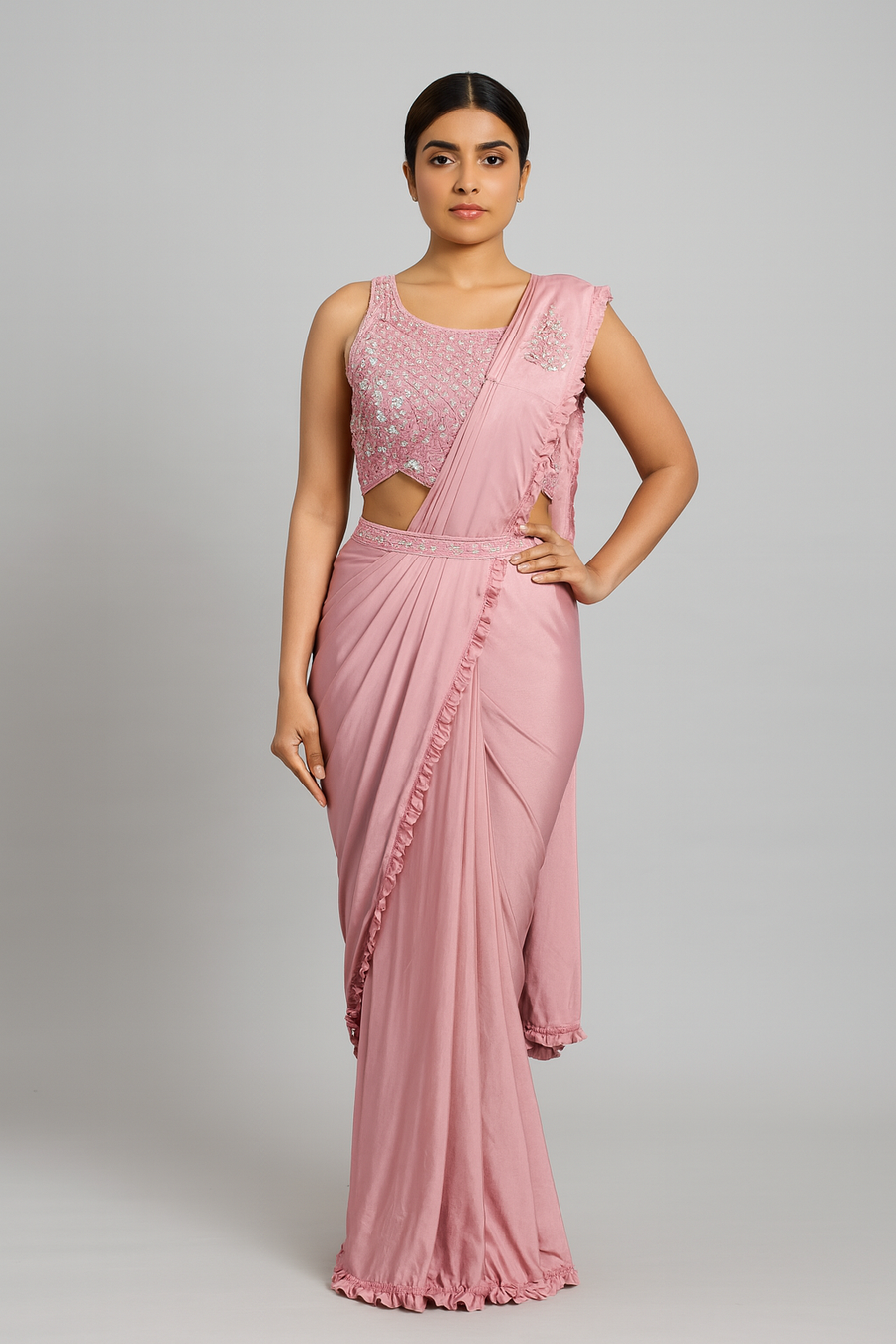 Designer Blouse Drape Saree