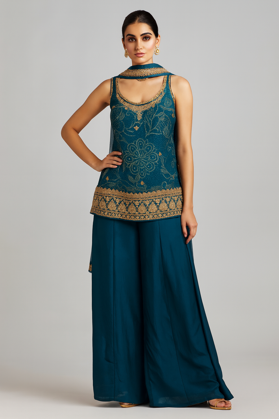 Noodle Strap Sharara Suit