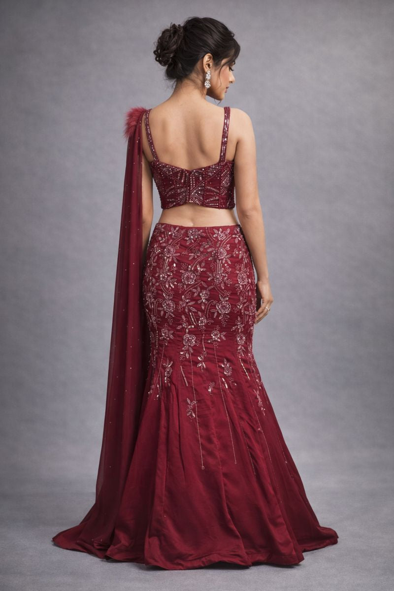 Co-ord Set Style Fish Cut Lehanga