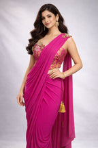 Co-ord Set Style Pre Drape Saree