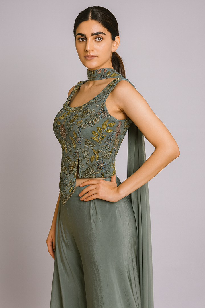 Co-ord Set with Divider pista side profile 