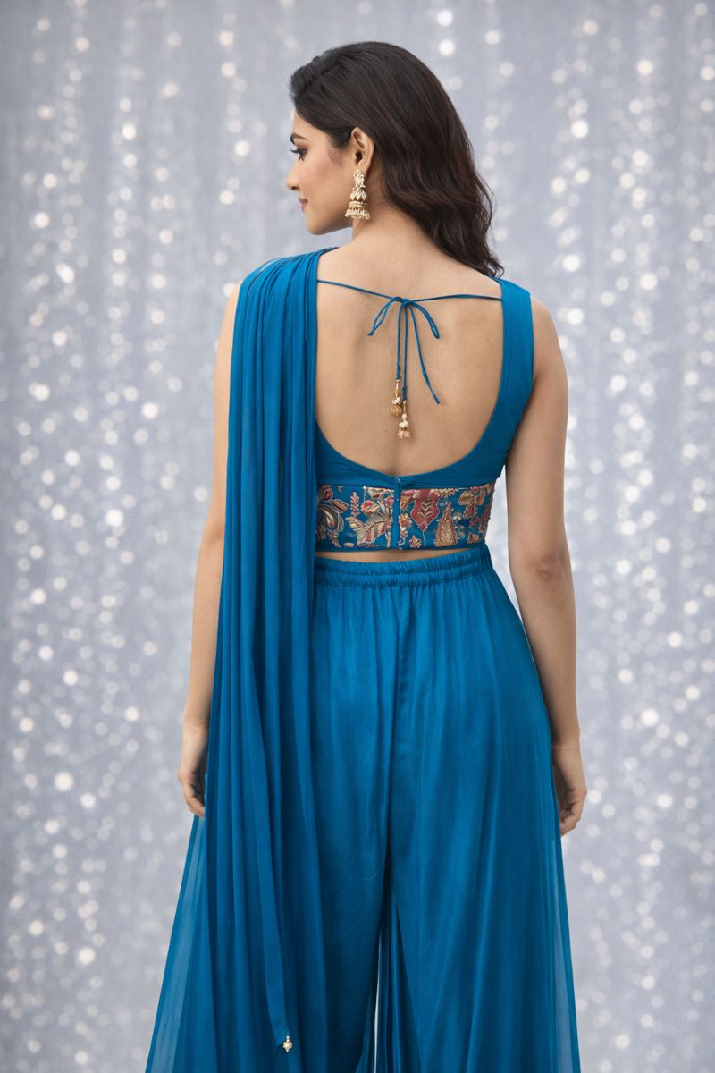 Co-ord Style  Blouse With Sharara 