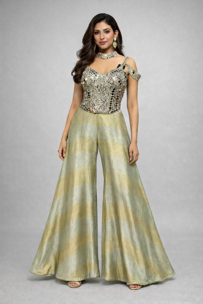 Co-ord Style Blouse With Sharara