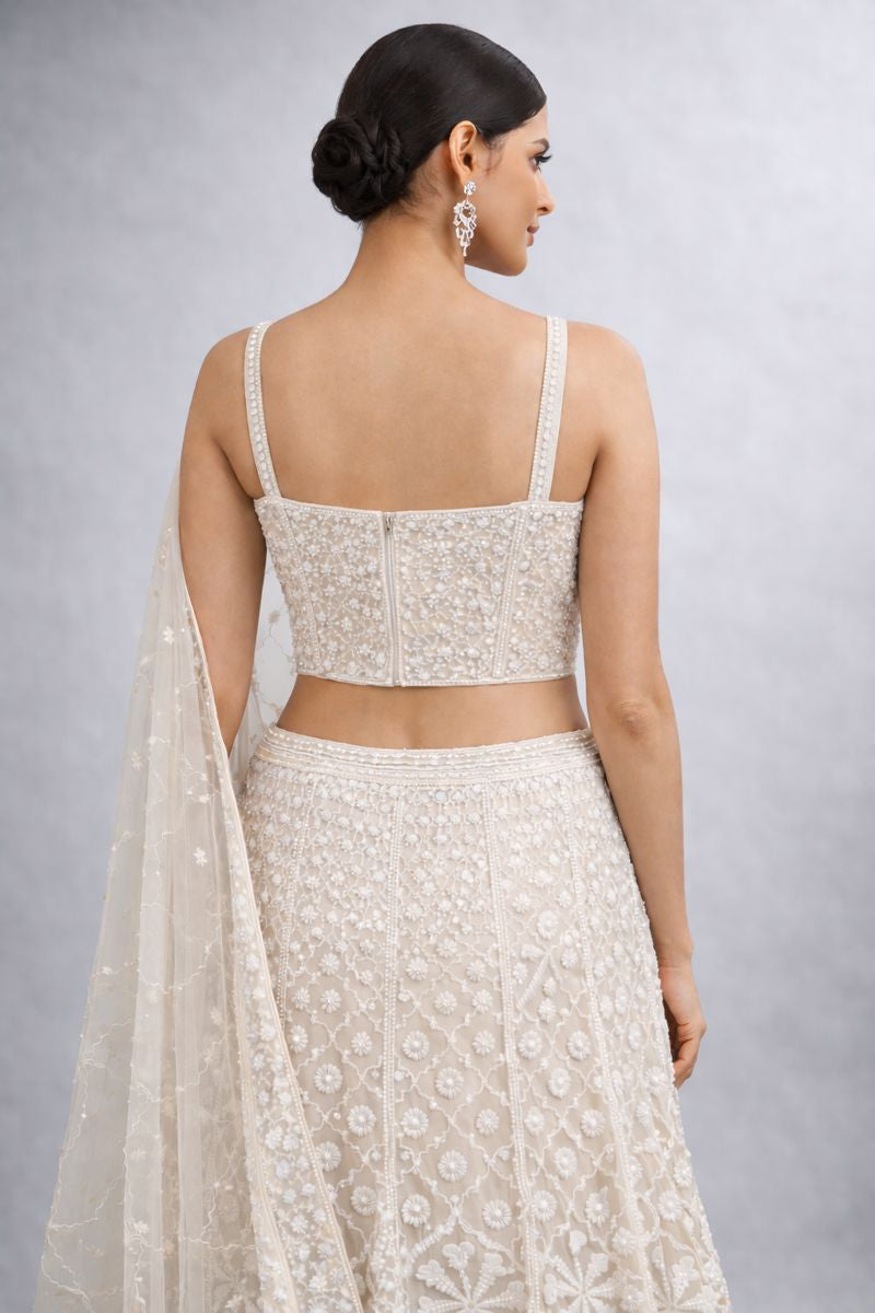 Co-ord style crop top top fish cut lehenga 