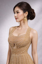 Copper Gold Barbie Gown 