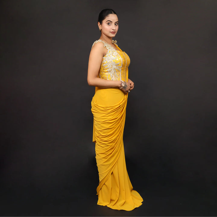 Cord-Set Drape Saree Vastrachowk