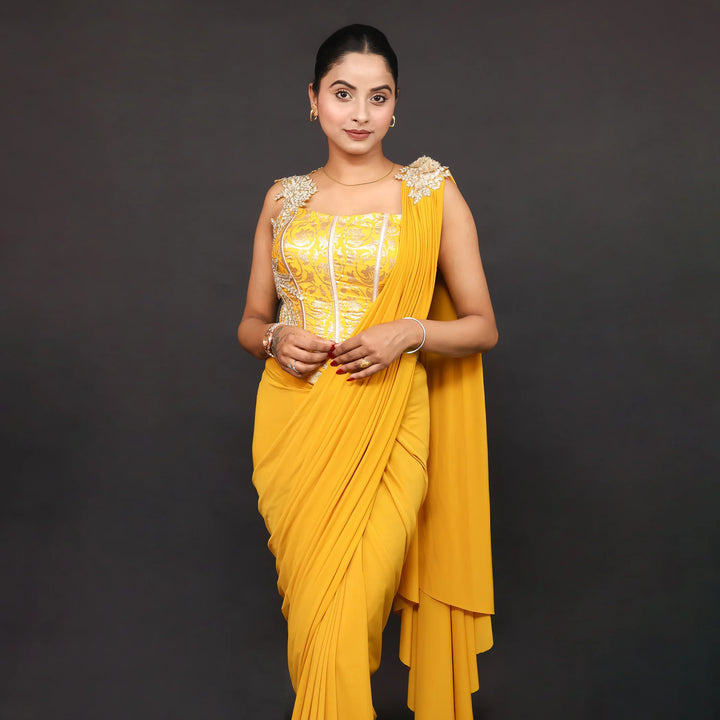 Cord-Set Drape Saree Vastrachowk