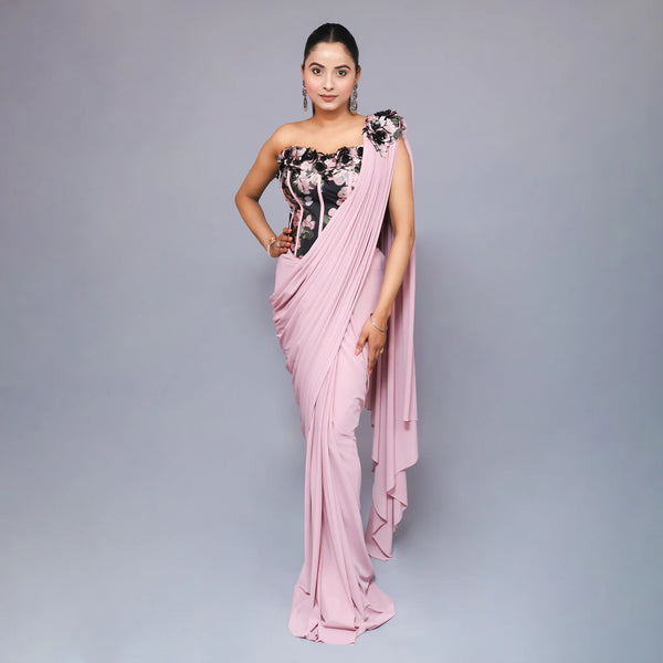 Cord Set Style Drape Saree