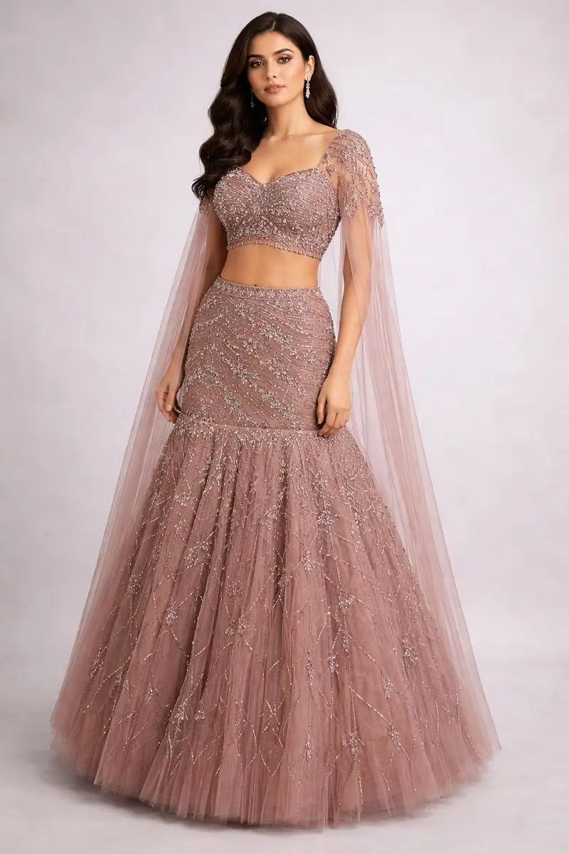 Crop TOP Lehenga Mermaid Style 