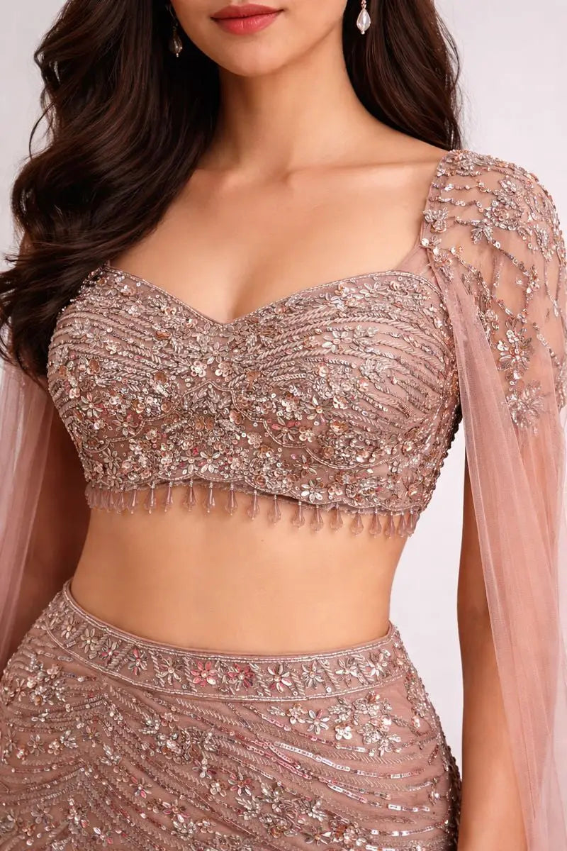 Crop TOP Lehenga Mermaid Style 