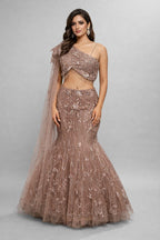 Crop Top Fish Cut Lehenga 