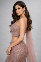 Crop Top Fish Cut Lehenga 