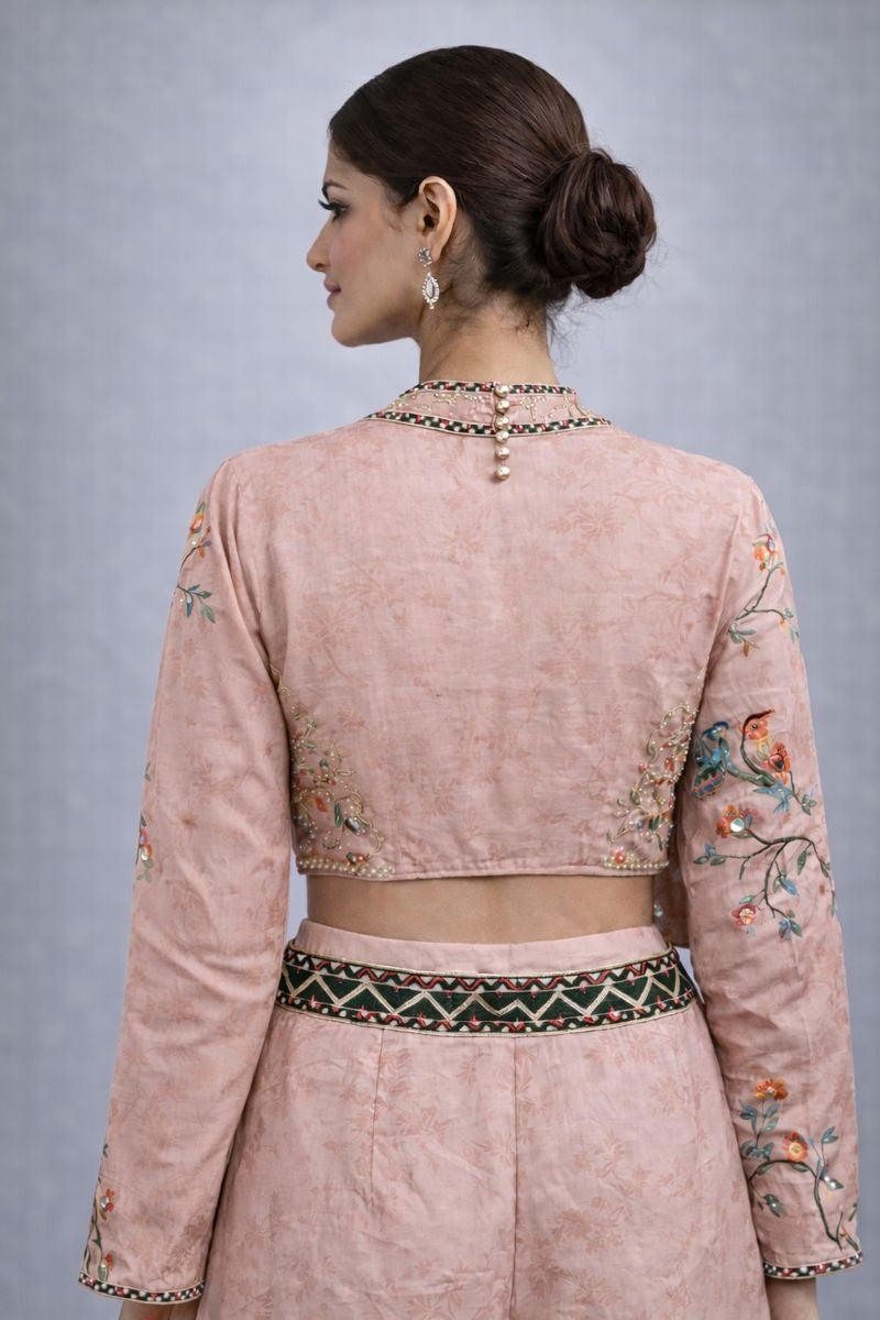 Crop Top Sharara  With jacket
