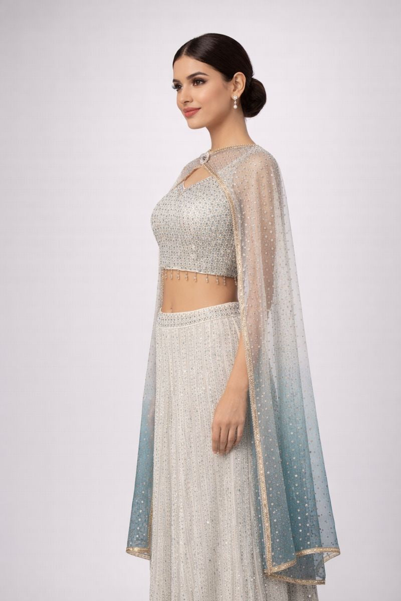 Crop Top With Sharara 