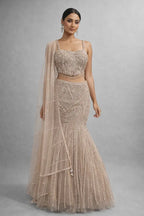 Crop top lehenga fish cut style