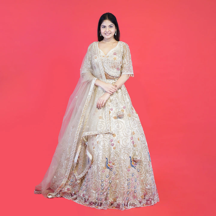 Designer Indo-Western Crop Top Lehenga