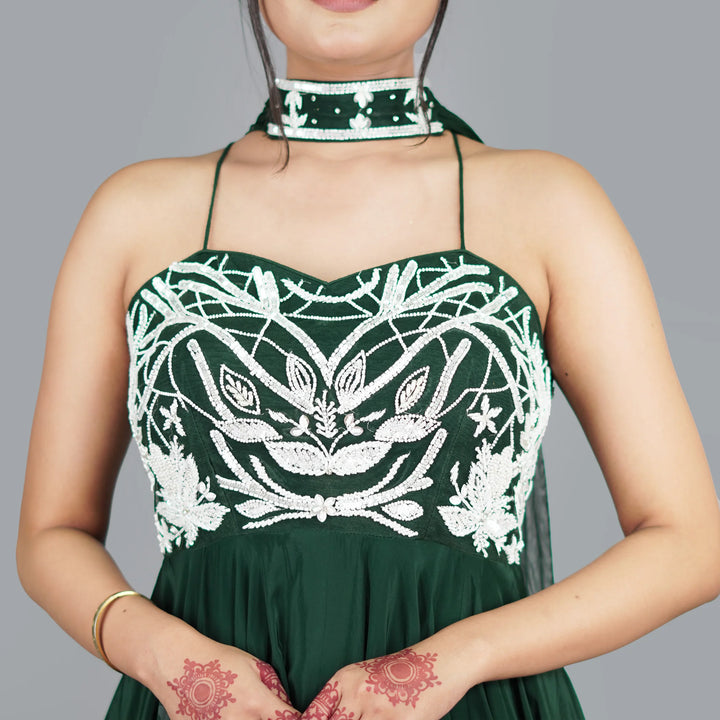 Designer Peplum Kurti with Flared Sharara Vastrachowk