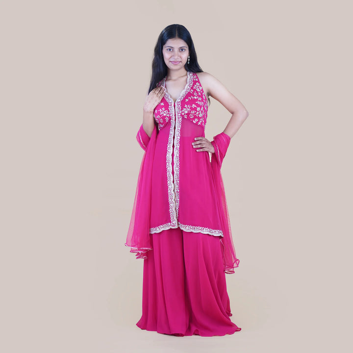 Designer Peplum Sharara Set
