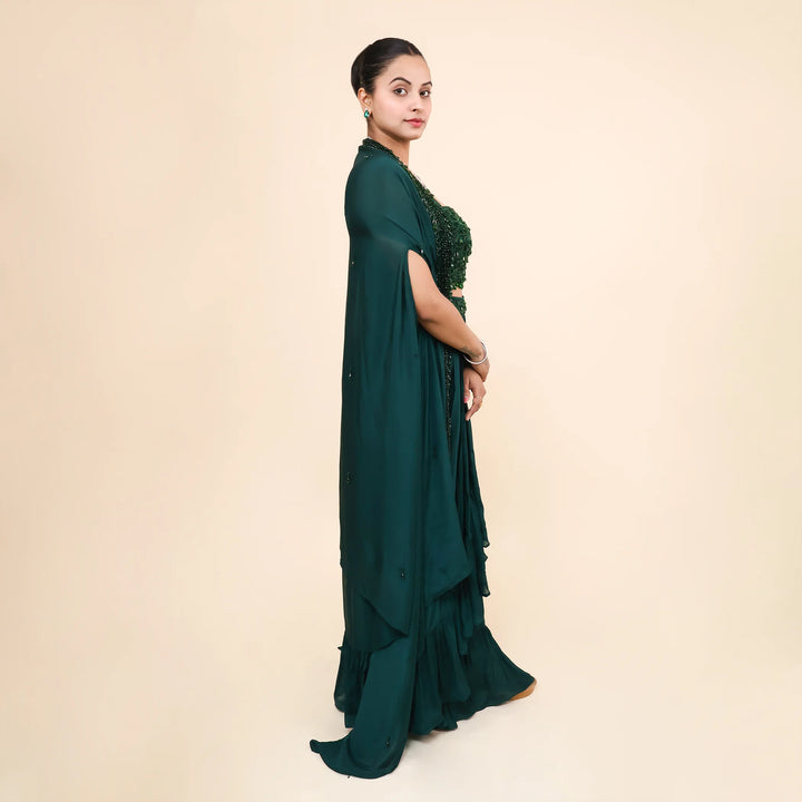 Dhoti with Shrug for women- Vastrahowk