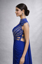 Drape Saree Style Stright Fit Gown