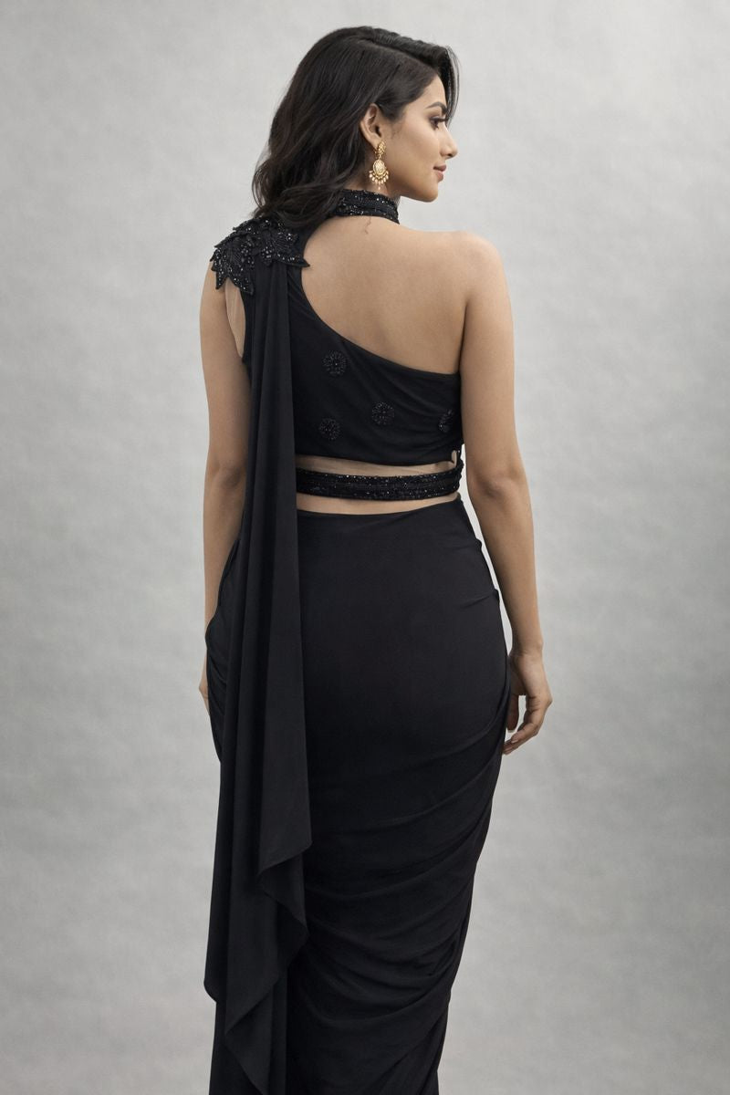 Drape Saree Style Stright Fit Gown