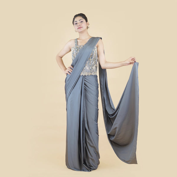 Drape Saree with Cord Set Look