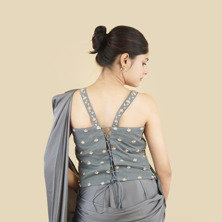 Drape Saree with Cord Set Look Vastrachowk