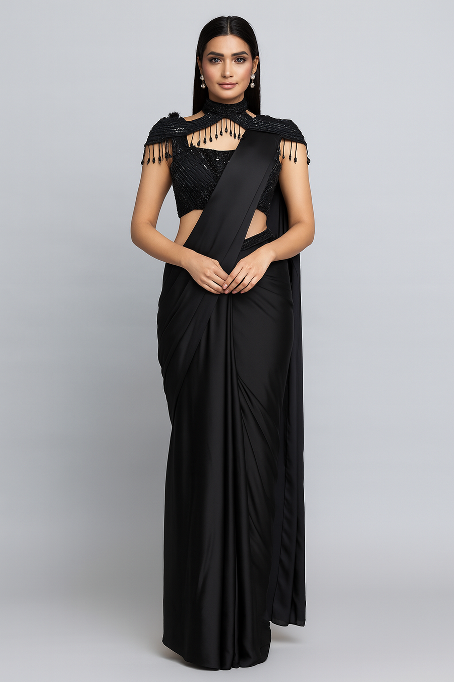 Drape Saree with Shoulder Cape profile 