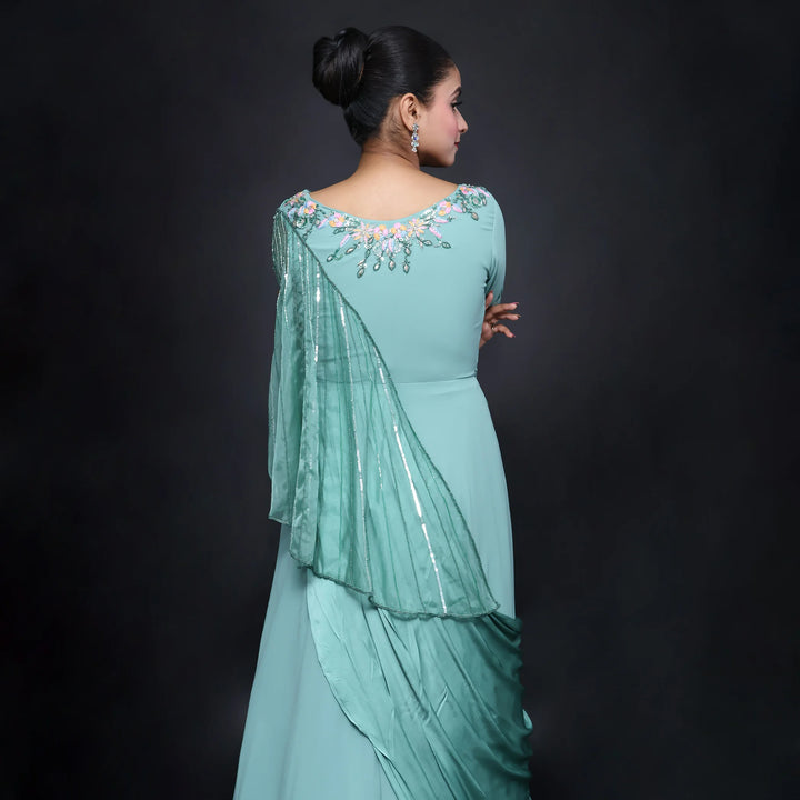 Drape Style One-Piece Dress for Women Vastrachowk