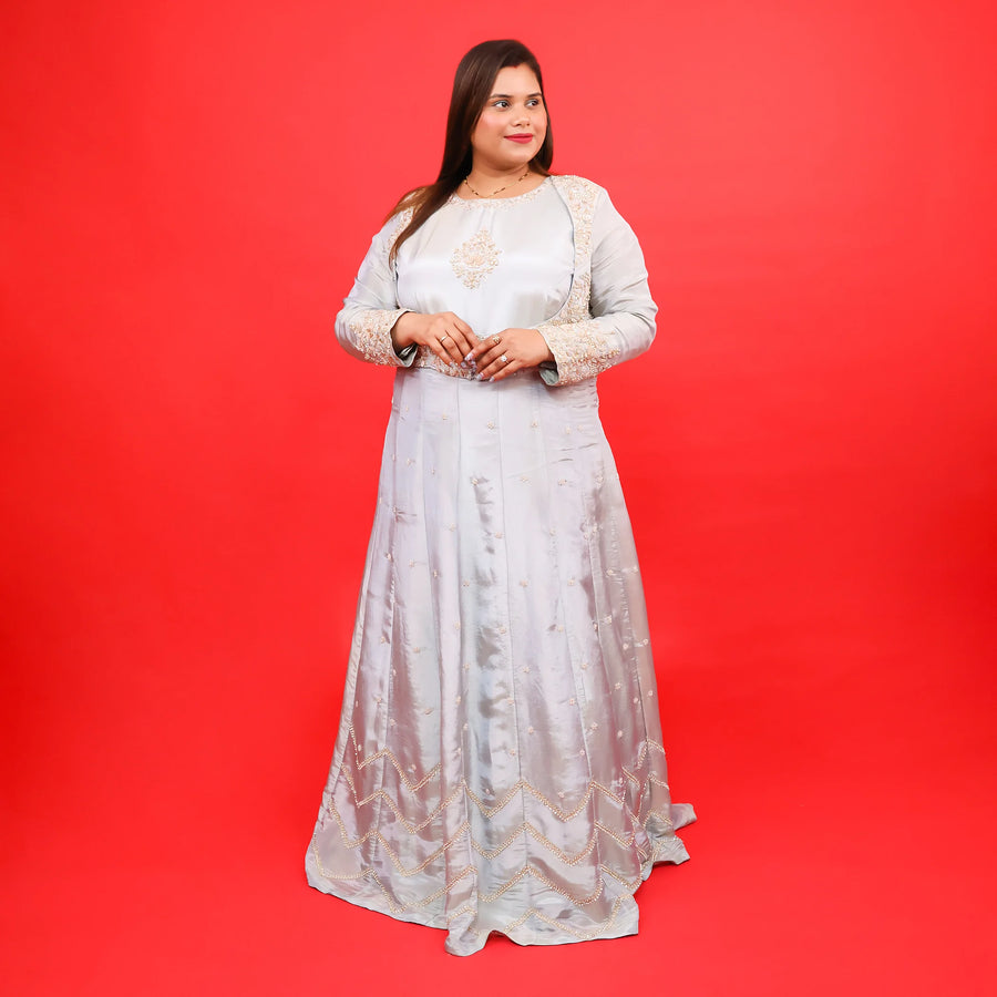 Elegant Choli Cut Anarkali Gown with Dupatta