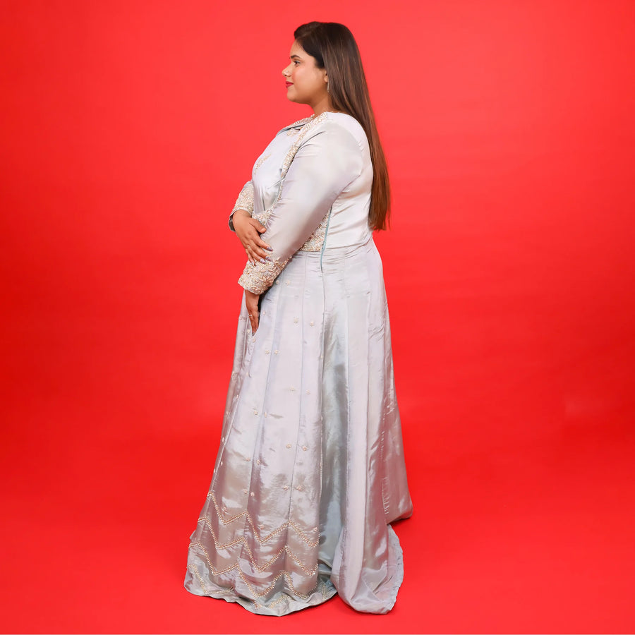 Elegant Choli Cut Anarkali Gown with Dupatta Vastrahowk