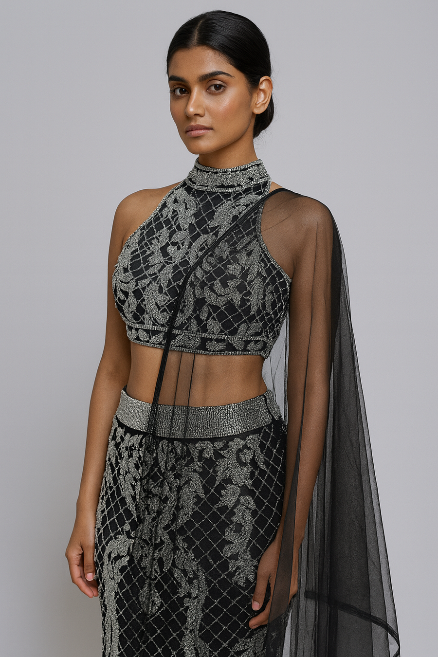 Bodycon Skirt with Crop Top