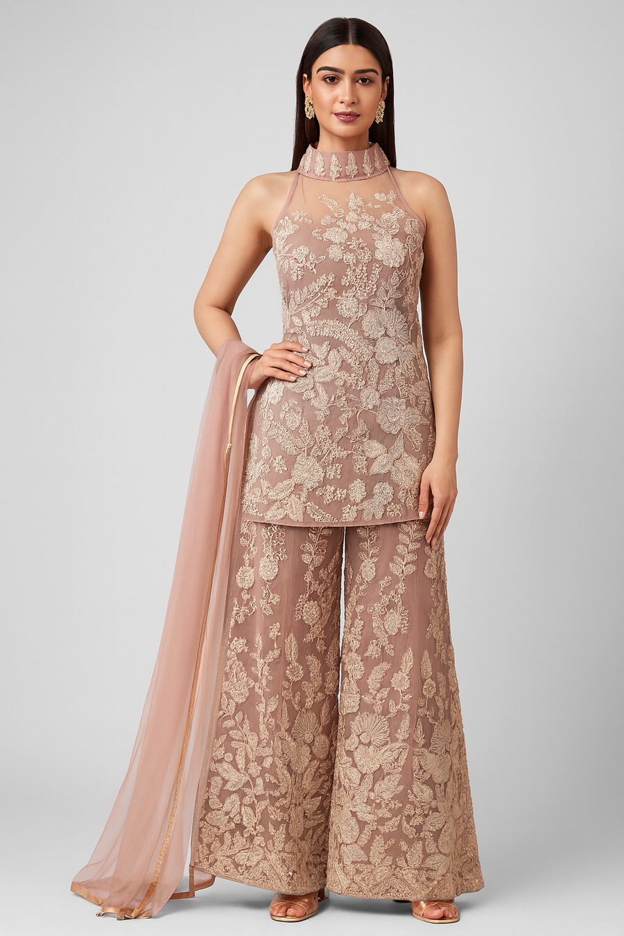 Elegant Halterneck Suit profile