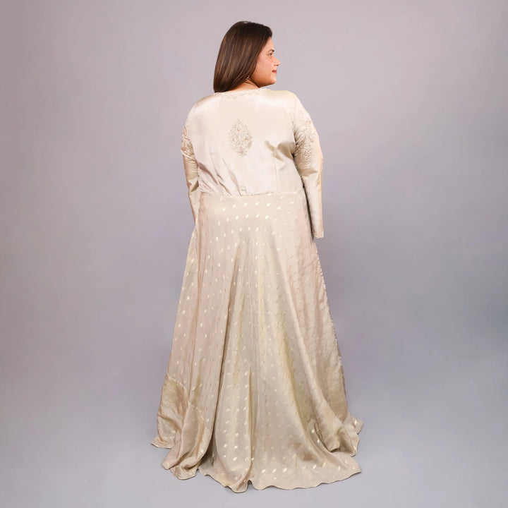 Elegant Indo Western Anarkali Gown Vastrachowk