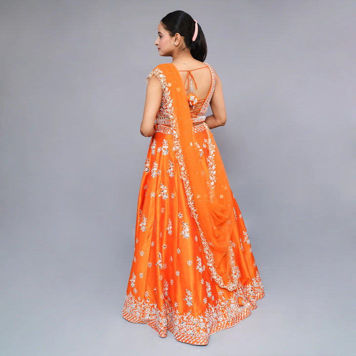 Elegant Traditional Crop Top Lehenga with Dupatta- Vastrachowk