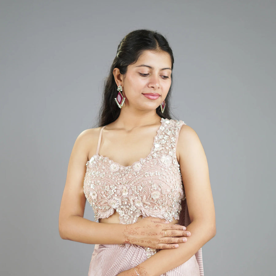 Elegant Western-Inspired Drape Saree