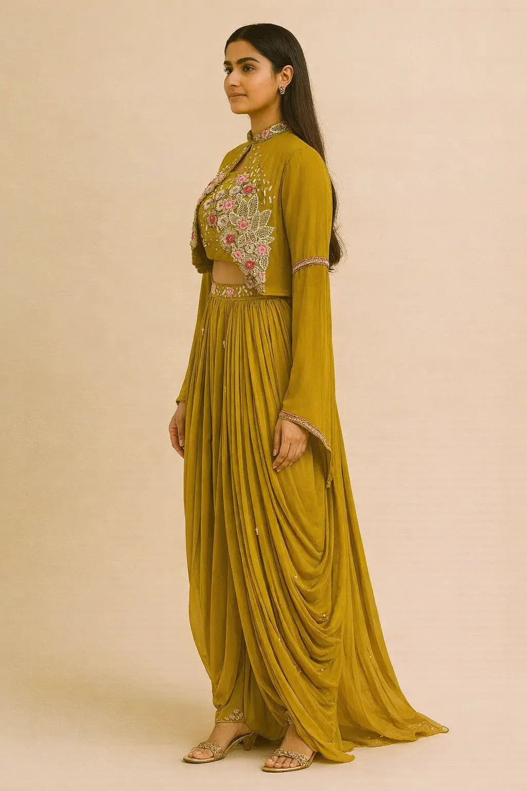 mustard dhoti style