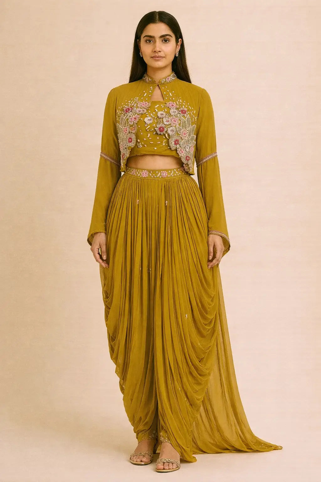 mustard dhoti style