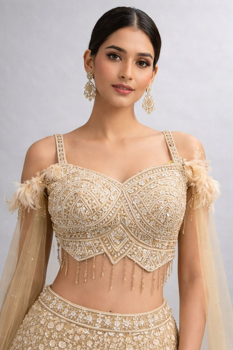 Fish Cut Crop Top Skirt 